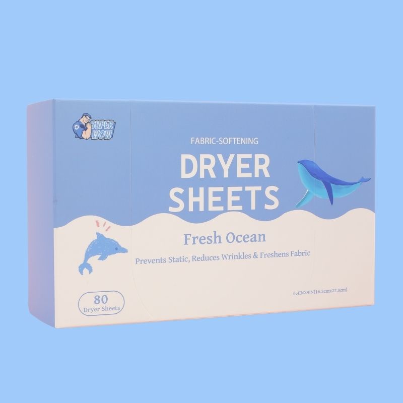 Fresh Ocean 80ct - Customized Brand Fabric Softener Dryer Sheets ODM